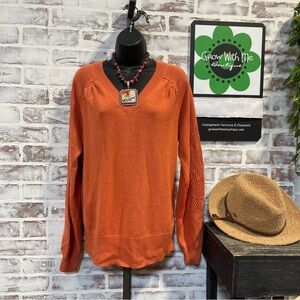 AnyBody Vibrant Orange Knit sweater Small